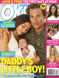 Illustration for article titled This Week In Tabloids: Matthew McConaughey's Son, Angelina's Fake Baby, Sarah Jessica Parker's Cheating Husband